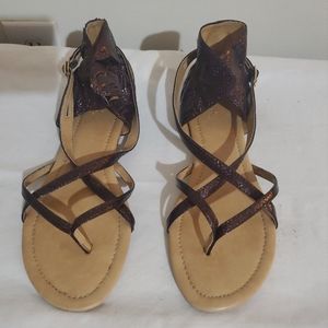 Snake skin pattern sandals